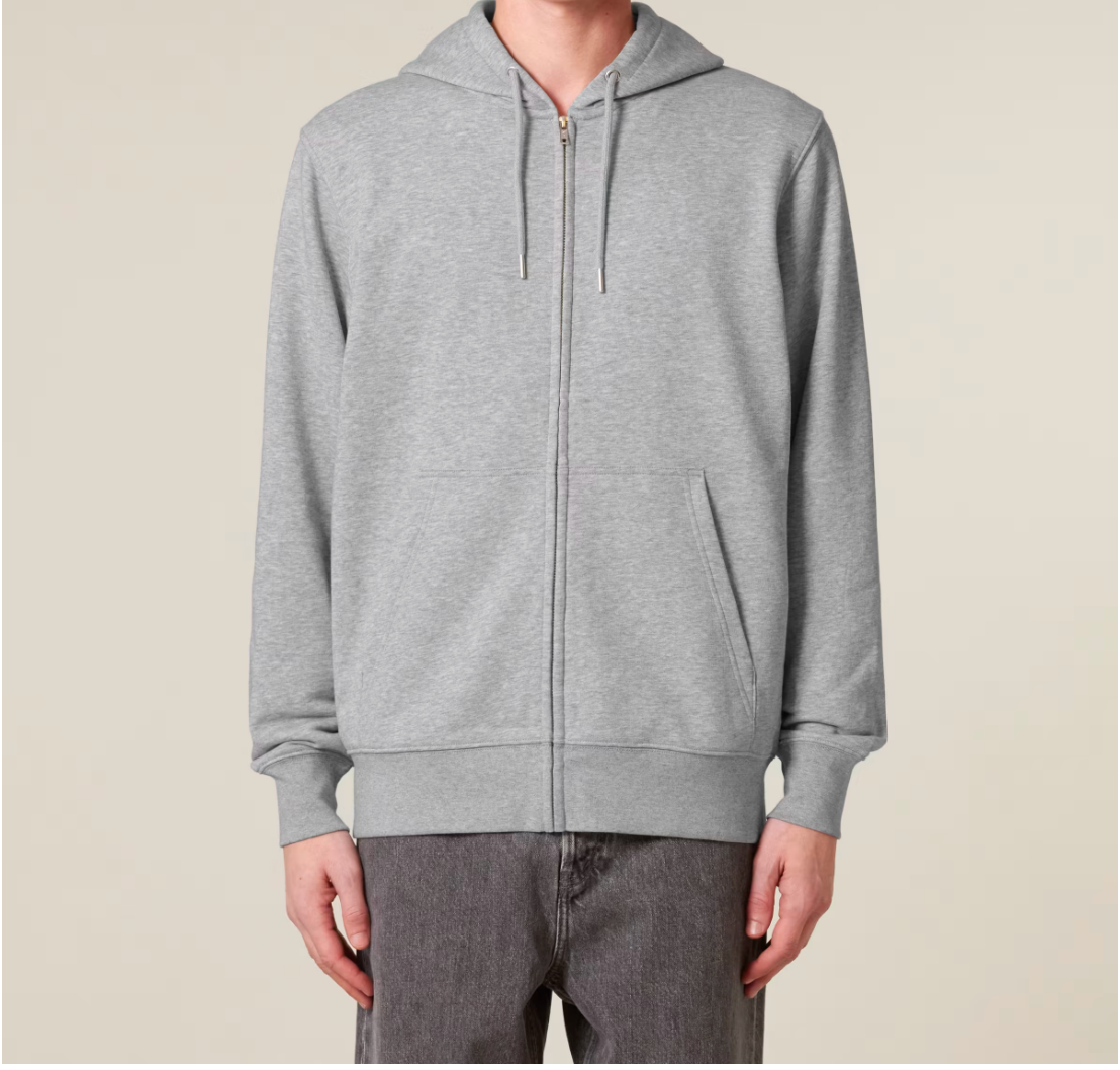Hoodie Unisex Zip - Sweat à Capuche Coton Bio