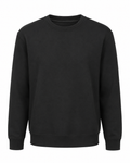 Sweat Col Rond Noir Unisexe en Molleton – Basique Minimaliste