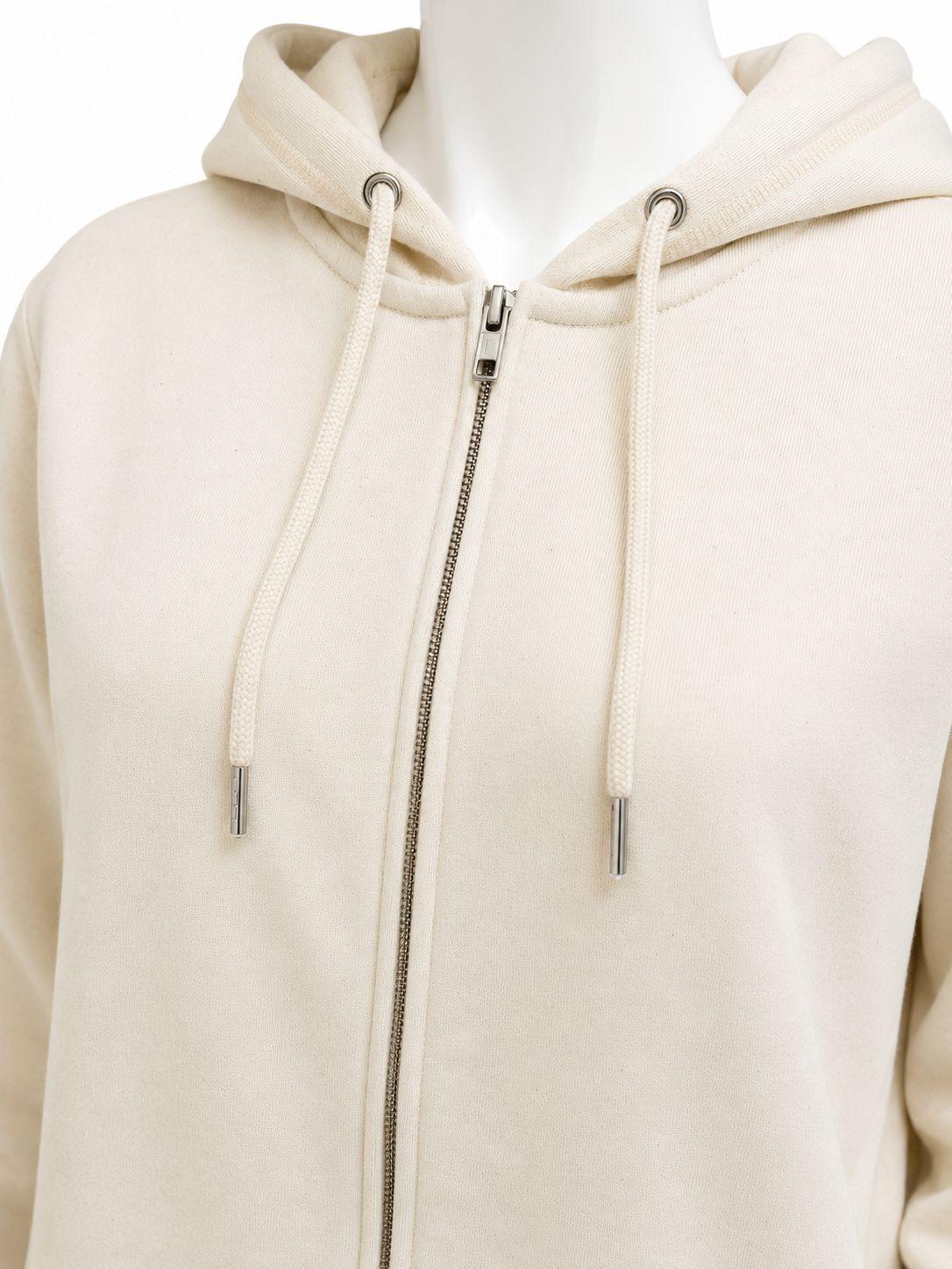 Sweat à Capuche Natural Raw Zippé Unisexe en Molleton – Coupe Confort