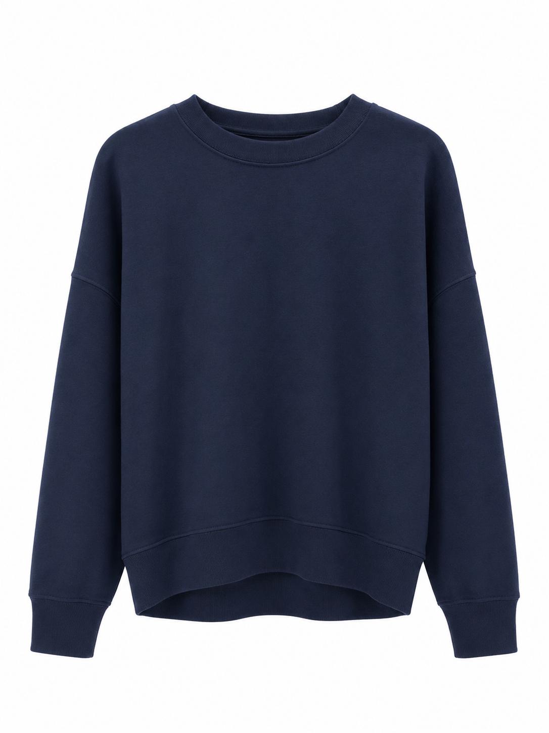 Sweat Col Rond Unisexe en Molleton – Basique Minimaliste