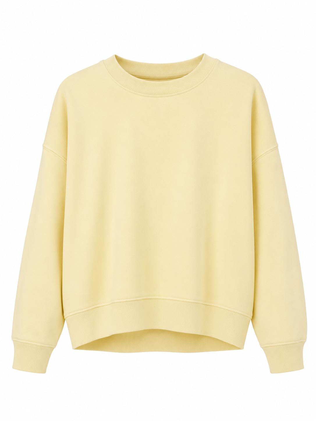 Sweat Col Rond Heather Unisexe en Molleton – Basique Minimaliste