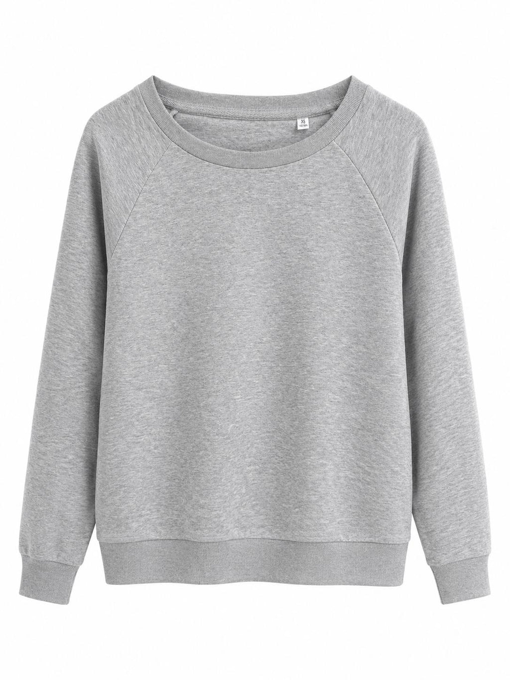 Sweat Col Rond Heather Grey Femme Raglan – Coupe Confort