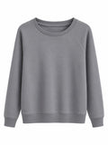 Sweat Col Rond Lava Grey Femme Raglan – Coupe Confort