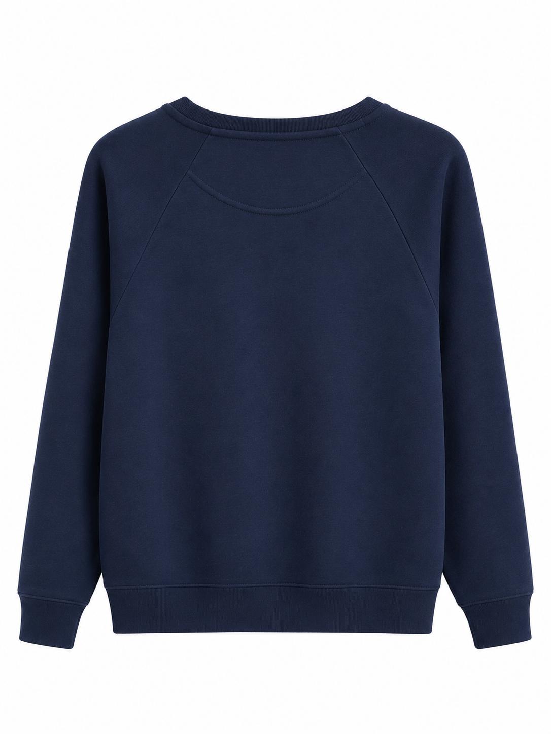 Sweat Col Rond Serena blue Femme Raglan – Coupe Confort
