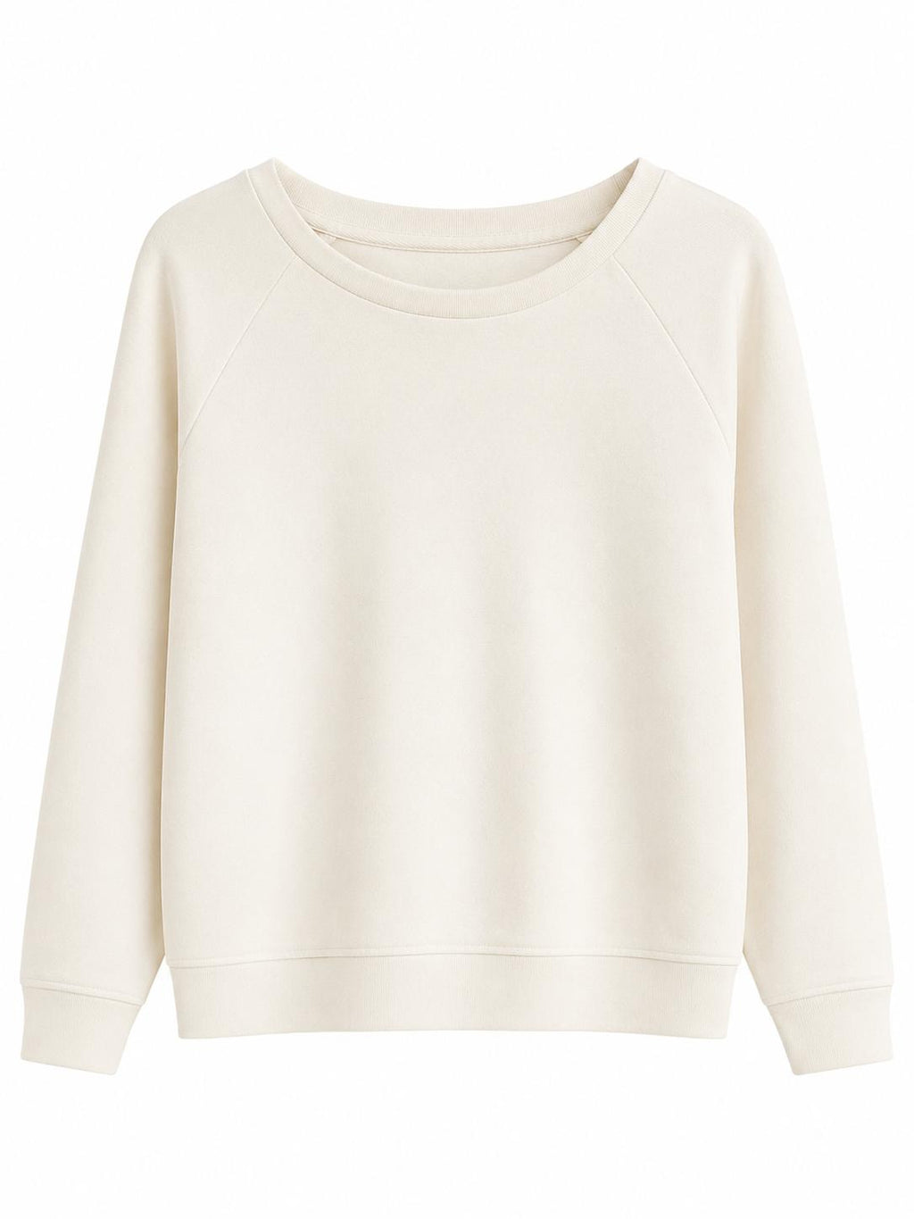 Sweat Col Rond Natural Raw Unisexe Raglan – Coupe Confort