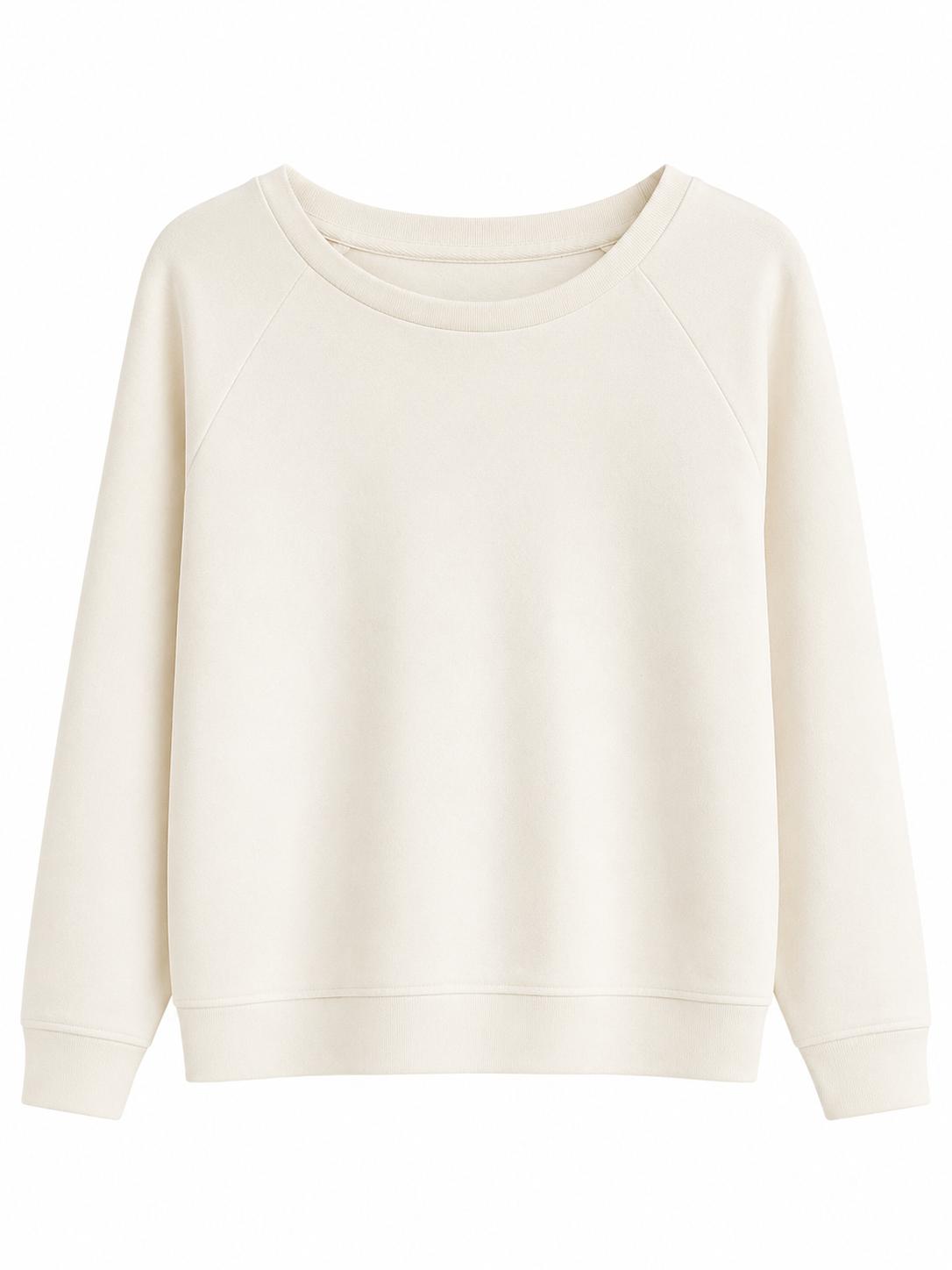 Sweat Col Rond Natural Raw Unisexe Raglan – Coupe Confort