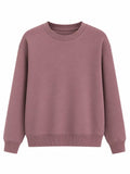 Sweat Col Rond Coffee Unisexe – Coupe Droite Essentielle