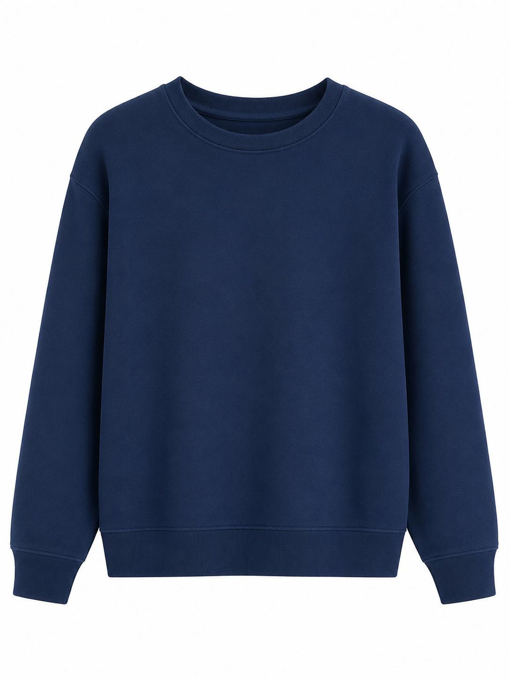Sweat Col Rond Marine Unisexe – Coupe Droite Essentielle