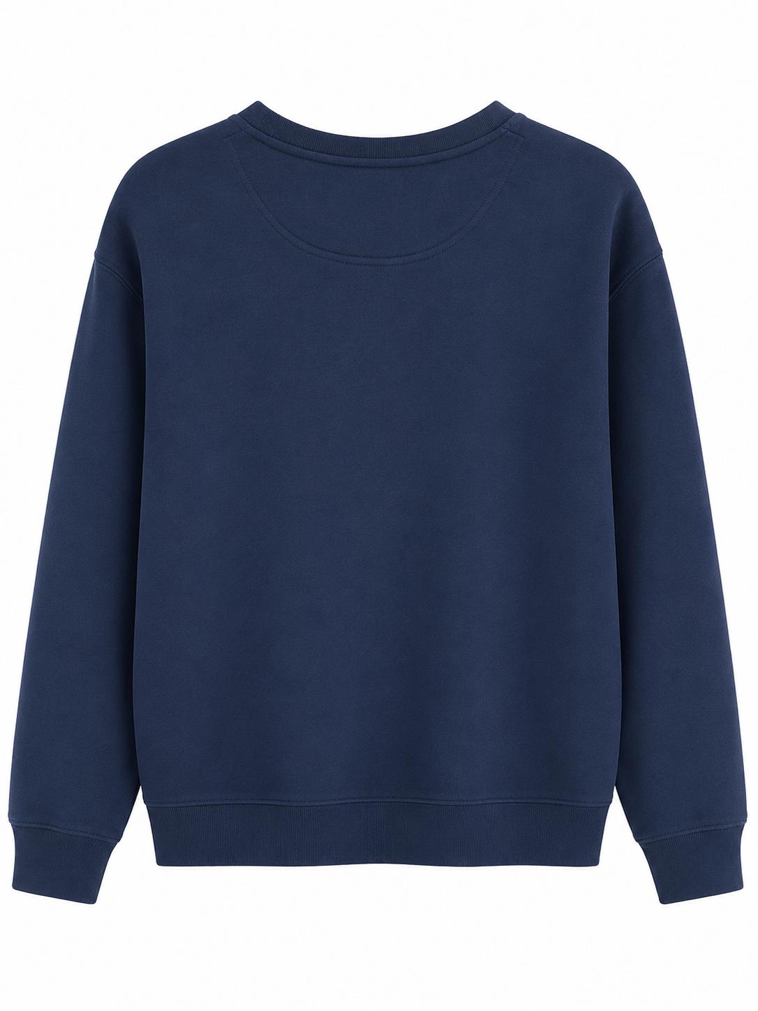 Sweat Col Rond Marine Unisexe – Coupe Droite Essentielle