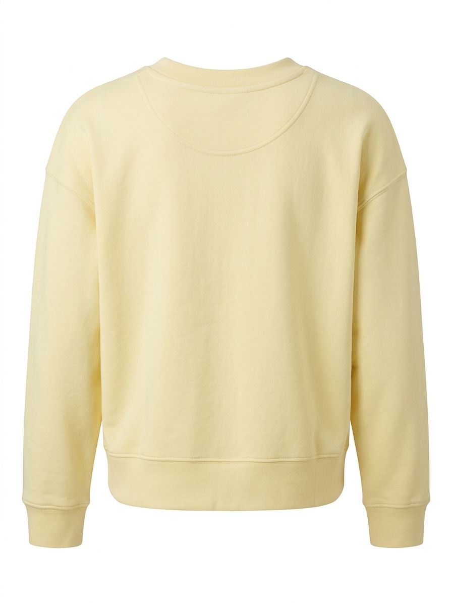 Sweat Crewneck Oversize Jaune en Molleton – Le Confort Essentiel