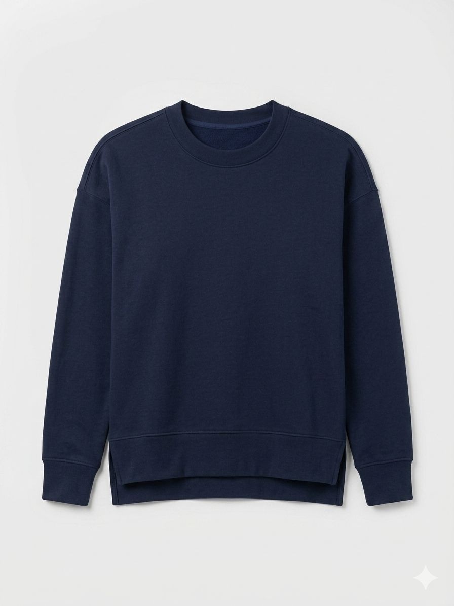 Sweat Crewneck Oversize Butter en Molleton – Le Confort Essentiel